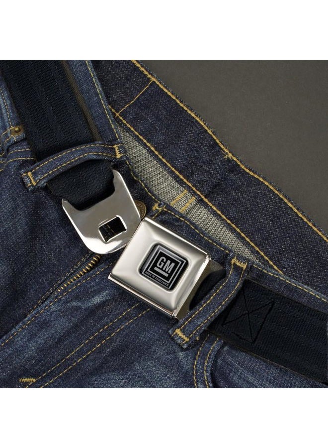 Buckle Down Men's Seatbelt Belt Black Panel Regular, 1.5" Wide-24-38 Inches - Image 2