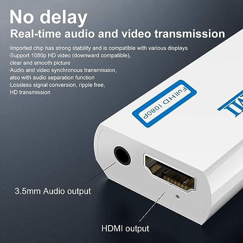 Tobo wii to hdmi Adapter,Wii Converter,Wii HDMI Adapter with 3.5mm Audio Jack&1080p 720p HDMI Output Compatible with All Wii Display Modes (TD-314GA) - Image 3