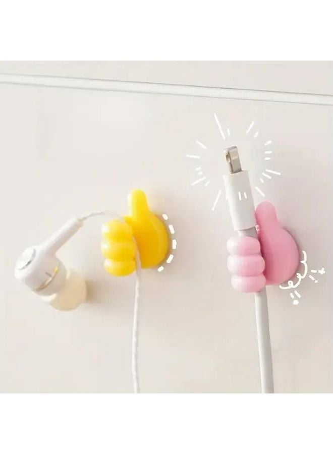 20pcs Cartoon Hand Shaped Adhesive Cable Clips Cord Organizer Hooks For Home Storage - Image 3