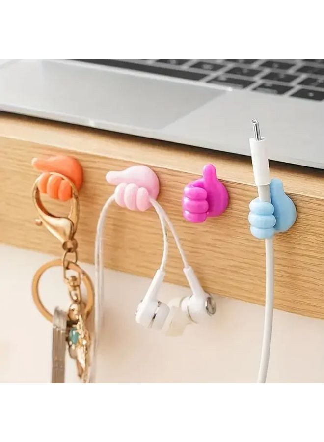 20pcs Cartoon Hand Shaped Adhesive Cable Clips Cord Organizer Hooks For Home Storage - Image 2