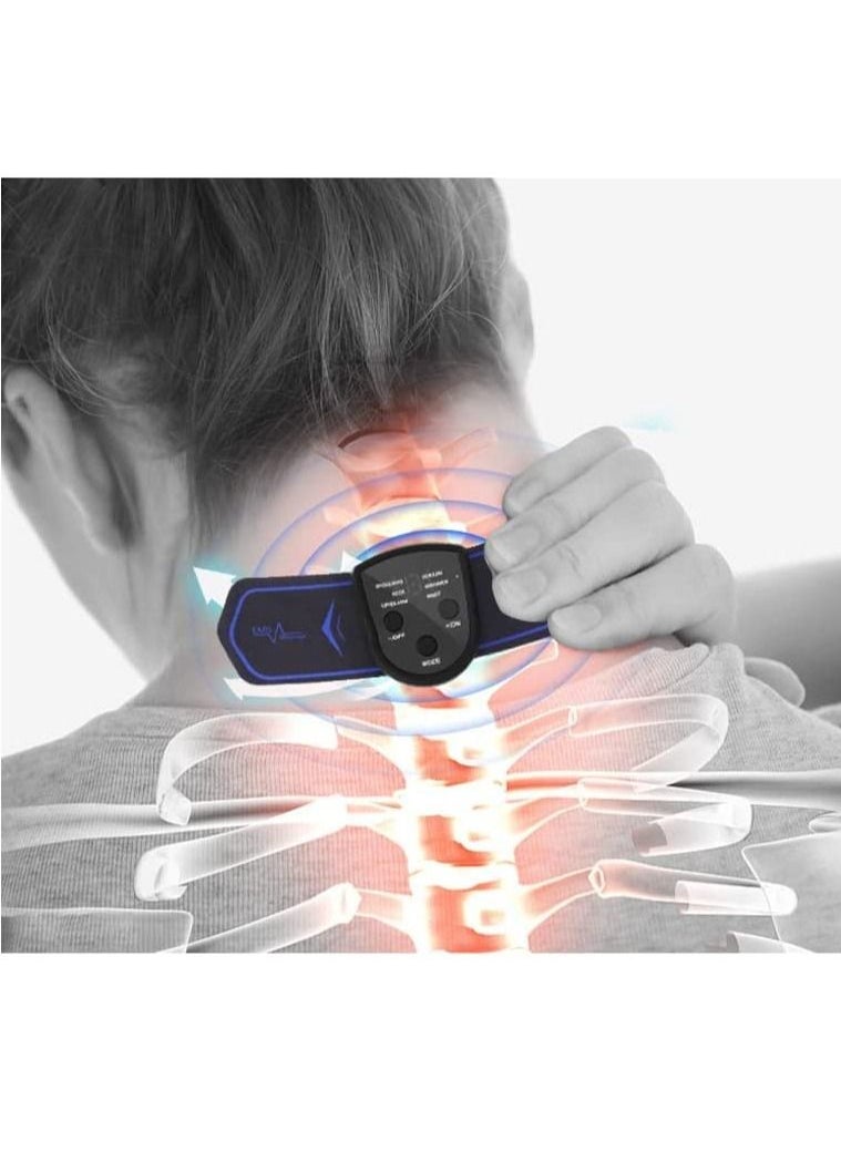 KASTWAVE وسادة تدليك تصريف الليمفاوية EMS 2 قطعة، وسادة مساج نقاط الوخز الحيوية الكهربائية القابلة للتعديل مع 9 أوضاع تدليك، لاصقة مساج ميني محمولة للذراعين والرقبة والكتف والظهر والخصر والساقين هدية  - Image 2