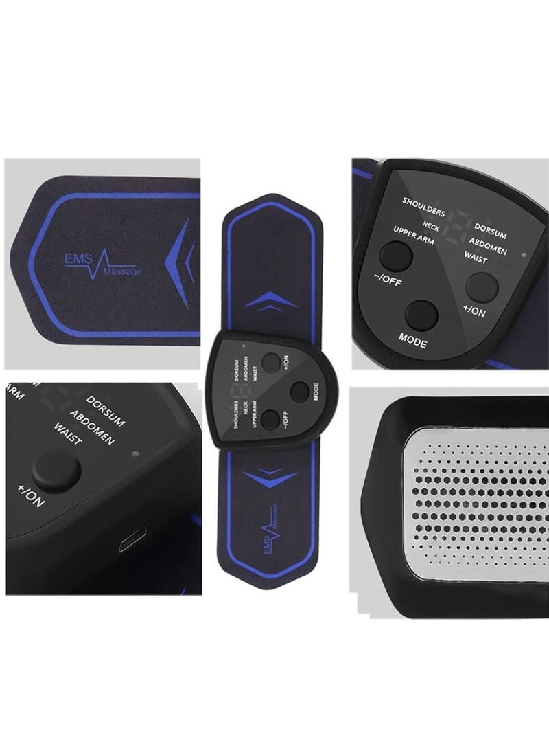 KASTWAVE وسادة تدليك تصريف الليمفاوية EMS 2 قطعة، وسادة مساج نقاط الوخز الحيوية الكهربائية القابلة للتعديل مع 9 أوضاع تدليك، لاصقة مساج ميني محمولة للذراعين والرقبة والكتف والظهر والخصر والساقين هدية  - Image 4