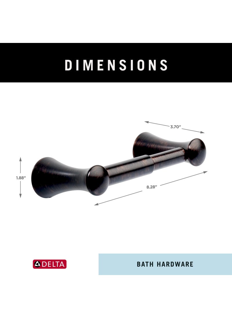 Delta Delta Lahara (1-Pack) Toilet Paper Holder Venetian Bronze Tissue Roll Holder for Bathroom Organization and Storage Spring Loaded Toilet Tissue Holder Wall Bathroom Accessories D73850-RB  - Image 5