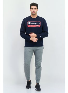 Champion Men Sportswear Fit Long Sleeves Outdoor Sweatshirt, Navy  - Image 4