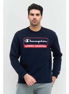 Champion Men Sportswear Fit Long Sleeves Outdoor Sweatshirt, Navy  - Image 1