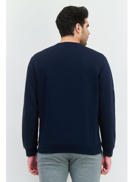 Champion Men Sportswear Fit Long Sleeves Outdoor Sweatshirt, Navy  - Image 3