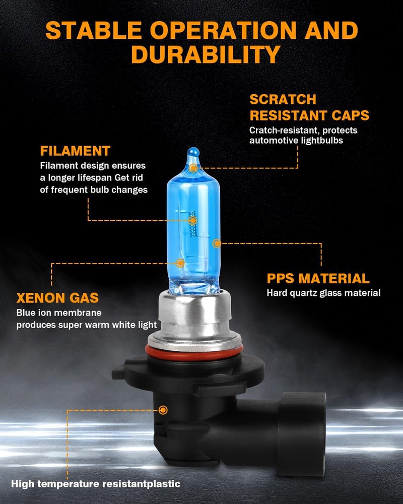 NSDXCT High Performance Halogen Headlight Bulbs for Honda CR-V 2015-2020 - 9005 High Beam + H11 Low Beam - Image 2