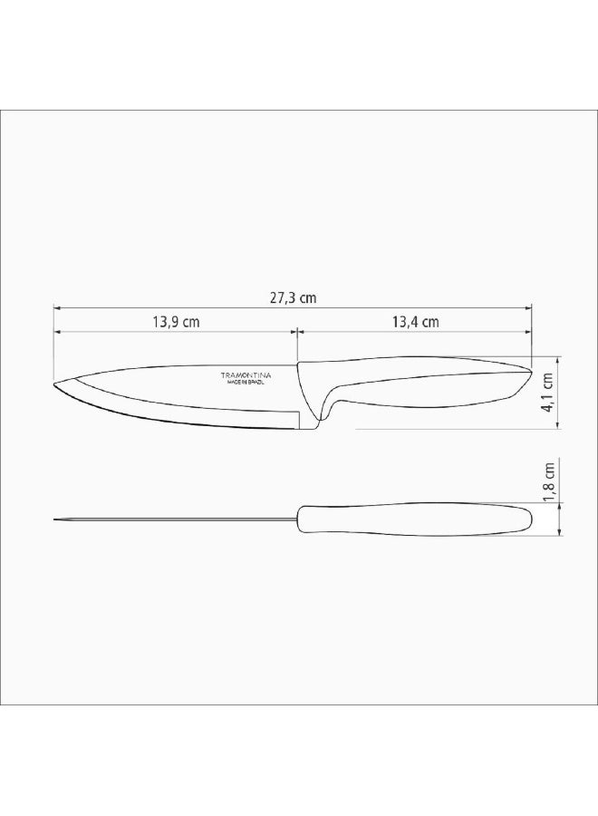 Home Box سكين شيف ترمونتينا بلينوس 6 بوصة بشفرة من الفولاذ المقاوم للصدأ ومقبض من البولي بروبيلين الأبيض - Image 3