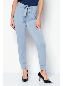Weatherproof Women Regular Fit Plain Pant, Dusty Blue  - Image 1