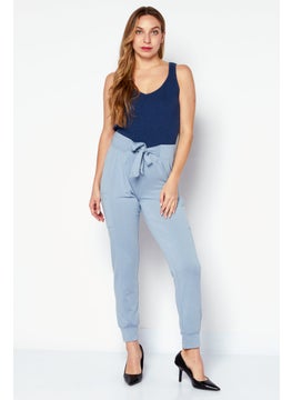 Weatherproof Women Regular Fit Plain Pant, Dusty Blue  - Image 2