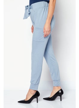 Weatherproof Women Regular Fit Plain Pant, Dusty Blue  - Image 3