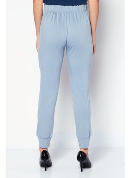 Weatherproof Women Regular Fit Plain Pant, Dusty Blue  - Image 4