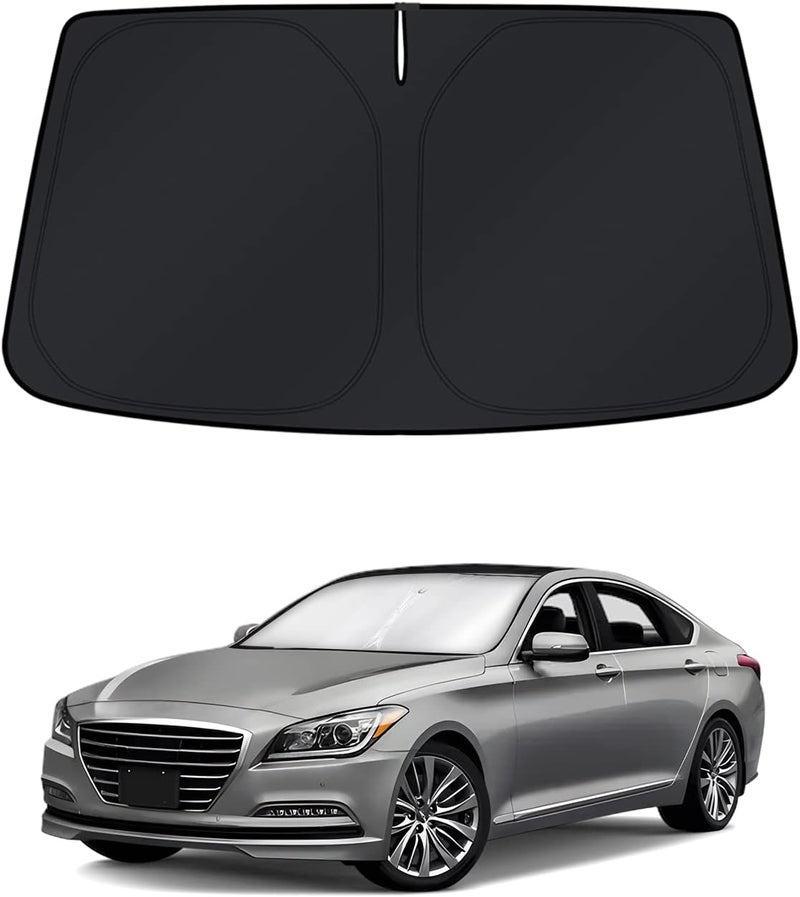 KUST Windshield Sun Shade for Hyundai Genesis 2015-2016 & Genesis G80 2017-2020 Window Accessories Shade Sun Visor Foldable Block UV Rays Keep Car Cooler - Image 1