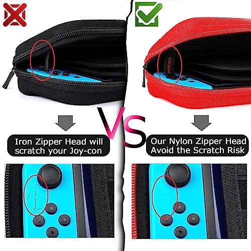 daydayup Switch Carrying Case Compatible with Nintendo Switch/Switch OLED, with 20 Games Cartridges Protective Hard Shell Travel Carrying Case Pouch for Console & Accessories - Image 5