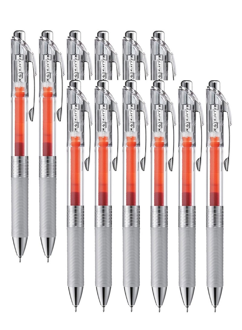Pentel 12-Piece Energel Infree Gel Ink Pen 0.5mm Tip Orange Ink - Image 1