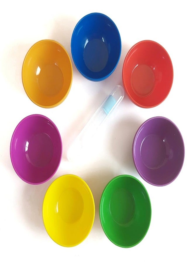 NISH 7-Color BPA-Free Food Grade Bowls with Dropper | Color Sorting & Learning Sensory Toys & Rainbow Toys for Kids | Sensory Bins for Toddlers, Sensory Play, Water Play (2+ Years) - Image 1