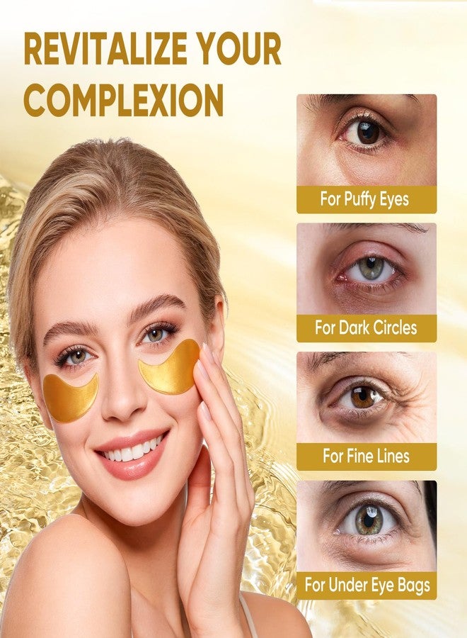 CHMI 180 Pcs (90 Pairs Under Eye Patches, 3-Pack Eye Mask Set (24K Gold, Hyaluronic Acid, Rose for Dark Circles and Puffy Eyes, Hydrating Gel Pads for Undereye Bags, Skin Care. - Image 4
