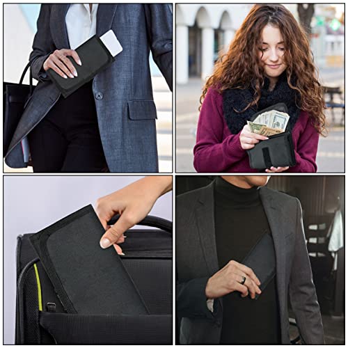 VOCHIC Money Wallet, Money Organizer for Cash with 6 Zippered Pocket Multipack Money Pouch, Cash Bill Organizer, Money Bag Small Travel Money Holder for Budgeting, Receipt and Tips (Black) - Image 5