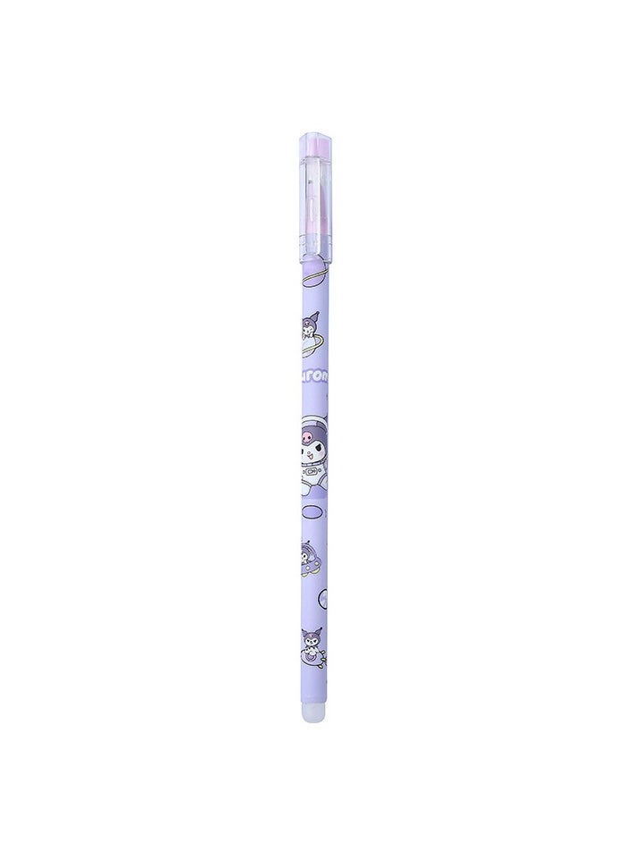 Generic - 12 Pieces Of Cute Family Erasable Straight Neutral Pen Ins Girl Feng Shui Pen High Value Gift Pen Stationery (Pink Bunny-0.5mm Blue Refill) - Image 1