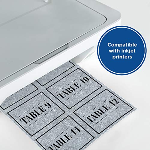 PrintWorks No-Shed Printable Silver Glitter Cardstock 8.5" x 11" - 15 Sheets - 104 lb/280 gsm Silver Glitter Paper - Sparkly Paper for School & Craft Projects - FSC® Certified (00515) - Image 4