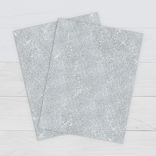 PrintWorks No-Shed Printable Silver Glitter Cardstock 8.5" x 11" - 15 Sheets - 104 lb/280 gsm Silver Glitter Paper - Sparkly Paper for School & Craft Projects - FSC® Certified (00515) - Image 2