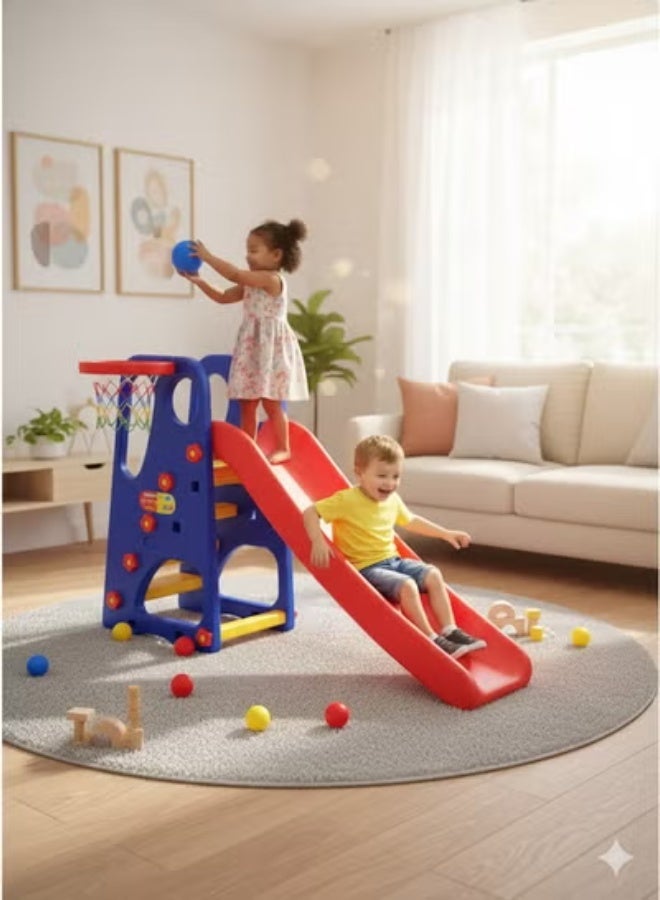 فول جوي زحليقة قابلة للطي  مع كرة سلة 120*25*56 سم ,متعدد الألوان - Image 4