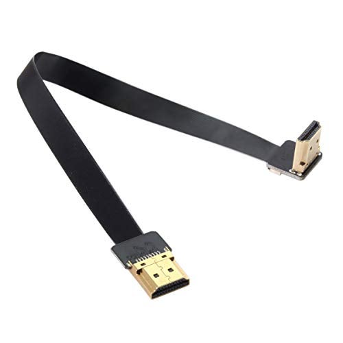 Cablecc CYFPV FPV HDMI Male to Up Angled 90D HDMI Male HDTV FPC Flat Cable for FPV HDTV Multicopter Aerial Photography (20cm) - Image 2