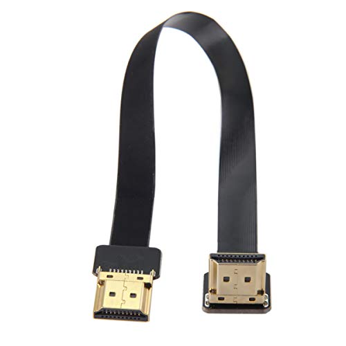 Cablecc CYFPV FPV HDMI Male to Up Angled 90D HDMI Male HDTV FPC Flat Cable for FPV HDTV Multicopter Aerial Photography (20cm) - Image 3