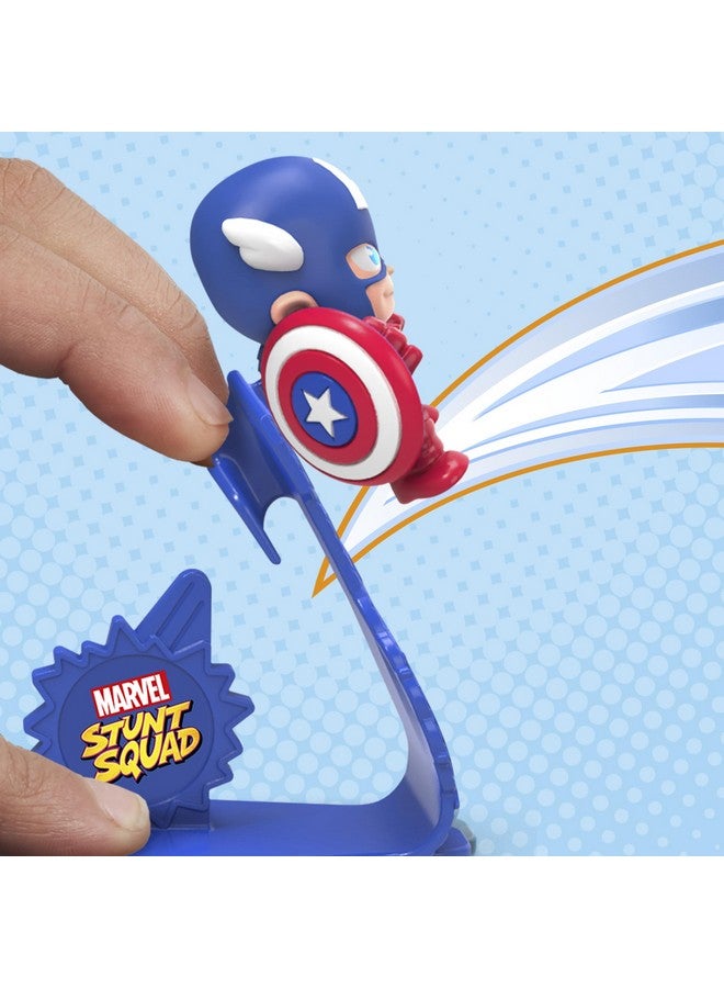 Marvel Stunt Squad Tower Smash Playset, Captain America vs. Thanos, 1.5-Inch Super Hero Action Figures, Marvel Toys for Kids Ages 4 and Up - Image 4