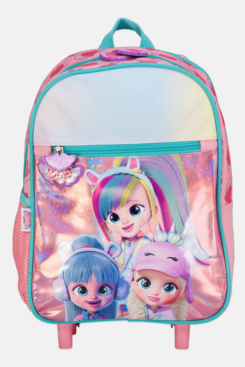 CRY BABIES Kids Girl Graphic Print Backpack, Pink - Image 1