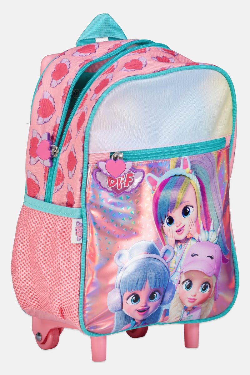 CRY BABIES Kids Girl Graphic Print Backpack, Pink - Image 3