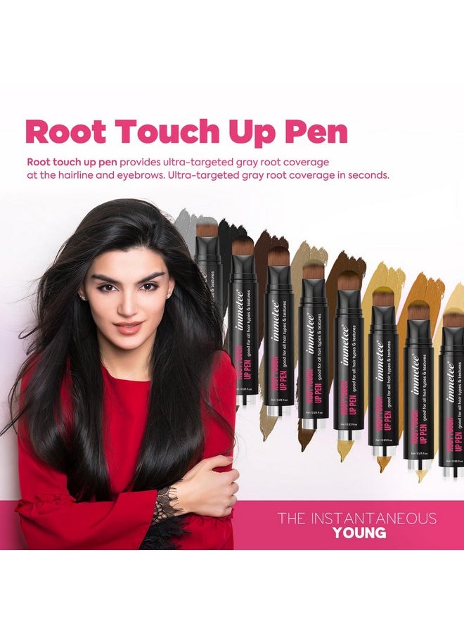 Immetee immetee Instant Hairline Touch Up Pen - Hair Dye Brush for Root Concealer, Gray Coverage (Light Yellow, 7ml/0.23fl oz)  - Image 2