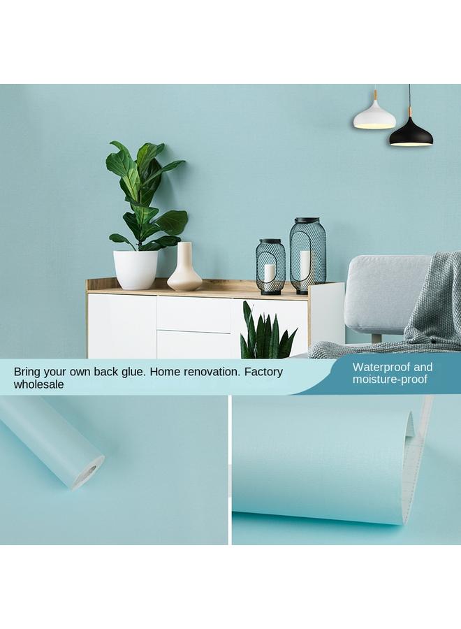Bluejw Wallpaper Bedroom Waterproof Solid Color Dormitory Wall Renovation Waterproof Moisture-proof Home Living Room Wallpaper - Image 1