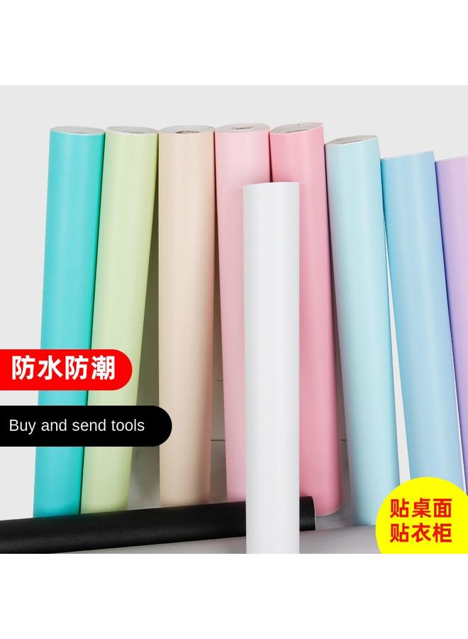 Bluejw Wallpaper Bedroom Waterproof Solid Color Dormitory Wall Renovation Waterproof Moisture-proof Home Living Room Wallpaper - Image 2