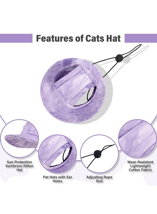 دينتران قبعات قطط DENTRUN للقطط فقط، قبعات رعاة البقر للقطط بفتحات للأذن، زي حفلات عيد ميلاد الحيوانات الأليفة الصغيرة، غطاء رأس للقطط، قبعة رعاة البقر الصغيرة، قبعة سومبريرو مضحكة للقطط الصغيرة، قبعة بيني شيواوا، ديكورات الحفلات - Image 2
