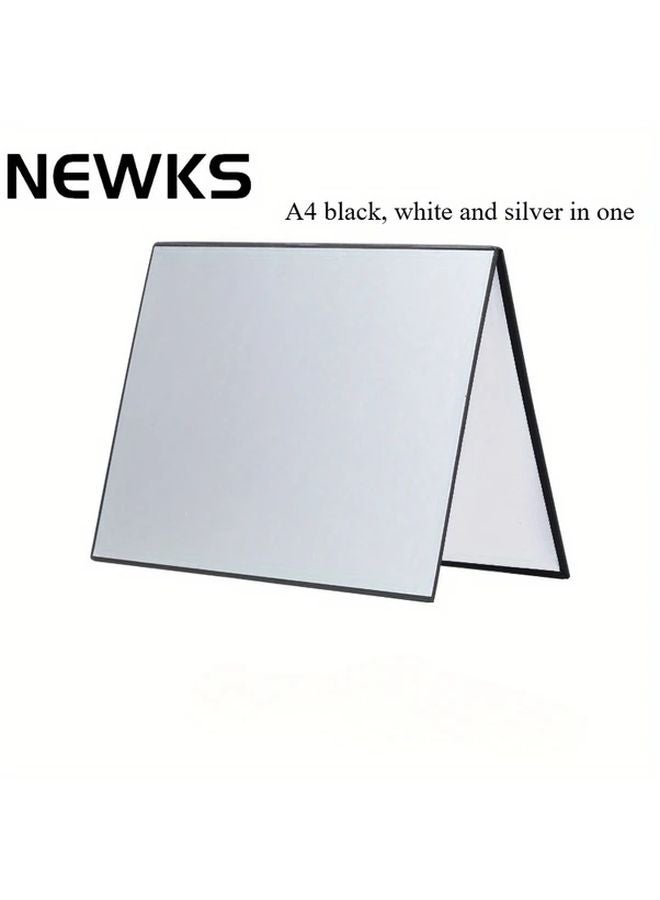 Foldable A4 Desktop Reflector 1pc Still Life Photo Fill Light Background Props - Image 1