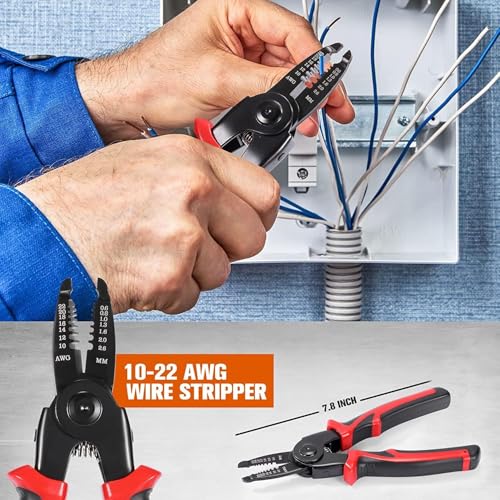 ELMVIA Multifunction Stainless Steel Wire Stripper/Wire Crimping Tool, Wire Cutter, Wire Crimper, Cable Stripper, Wiring Tools and Multi-Function Hand Tool (5 IN 1) - Image 5