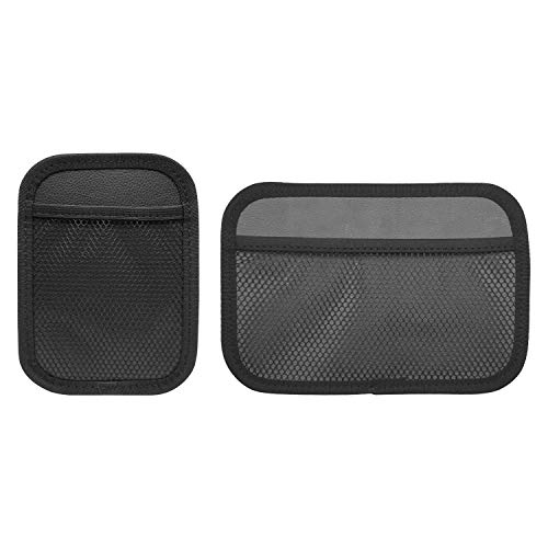 INNOLIFE Car Net Pocket Side Clutter Scattered Storage Phone Holder Strong Paste Organizer 8"x5.75"(1pcs L+1 pcs S) - Image 1