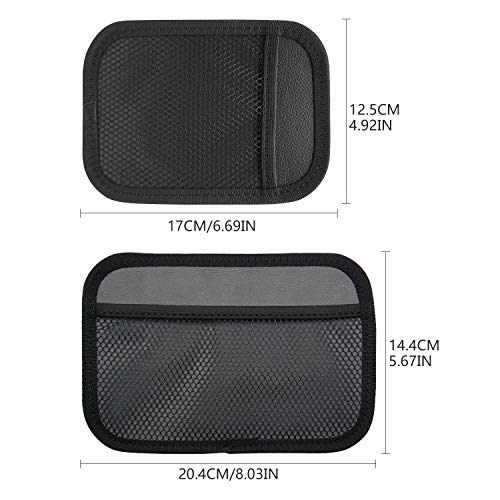 INNOLIFE Car Net Pocket Side Clutter Scattered Storage Phone Holder Strong Paste Organizer 8"x5.75"(1pcs L+1 pcs S) - Image 2