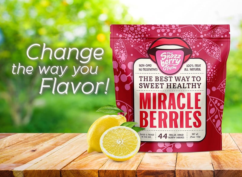 THE SNOZZBERRY FARM Miracle Berries by Snozzberry Farm - 44 Freeze Dried Berry Halves, Non-GMO, All Natural - Image 3