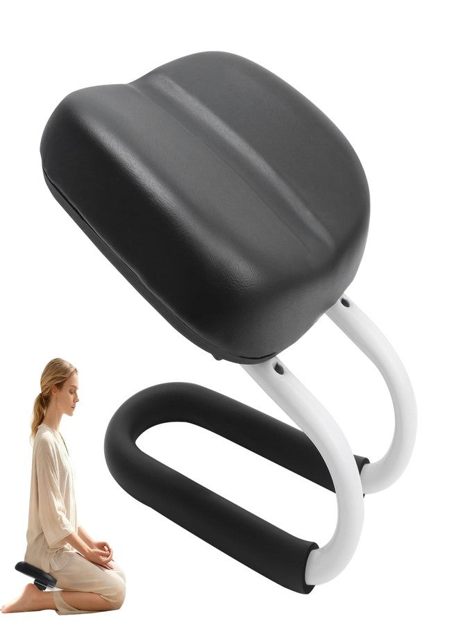 Engorgio Meditation Bench Black, Adjustable Height Meditation Chair, Kneeling Meditation Stool, Seiza Chair, Prayer Bench with Cushion for Home Studio Portable Non-Slip Yoga Stool. - Image 1