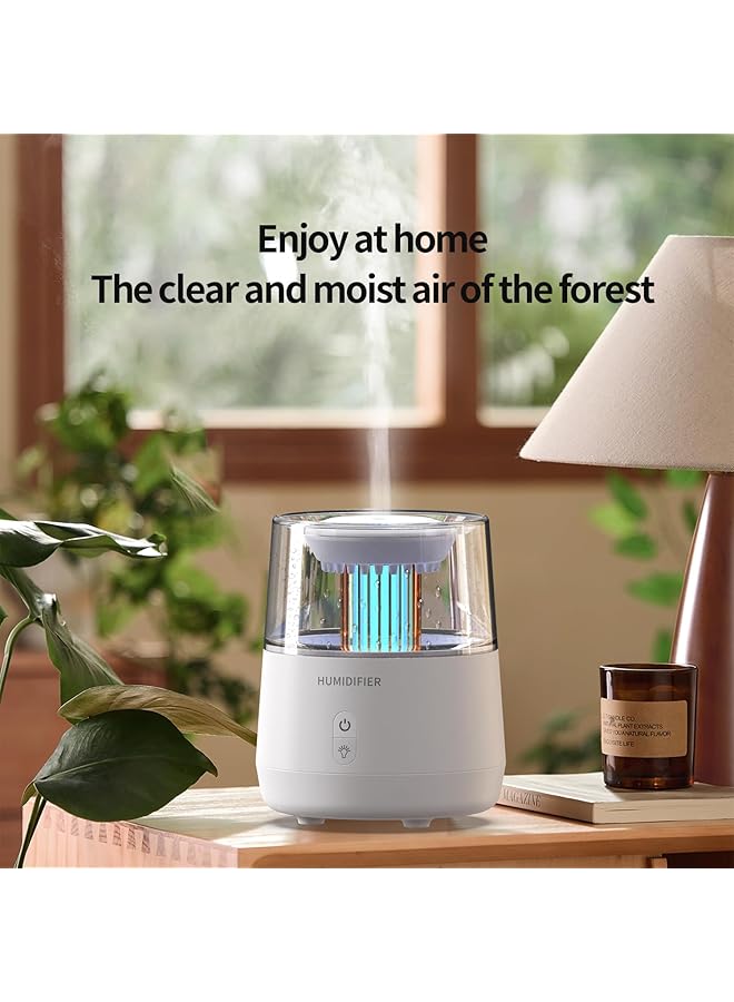 erorex Essential Oil Diffuser Water Drop Quiet Humidifiers For Home Ultrasonic 320Ml Aromatherapy Diffuser With 7 Led Color And Safety Auto Off For Home Office Yoga Bedroom White - Image 2