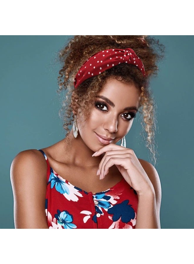 Velscrun Headbands for Women 12 Pack Head Bands Hair Fashion Knotted Elastic Turban Boho Bandeau for Washing Face - Image 3