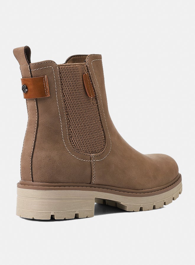 Dejavu Shoes GER-DVTX-013 Rubber Leather Mid Calf Boots - Havan  For Women - Image 3