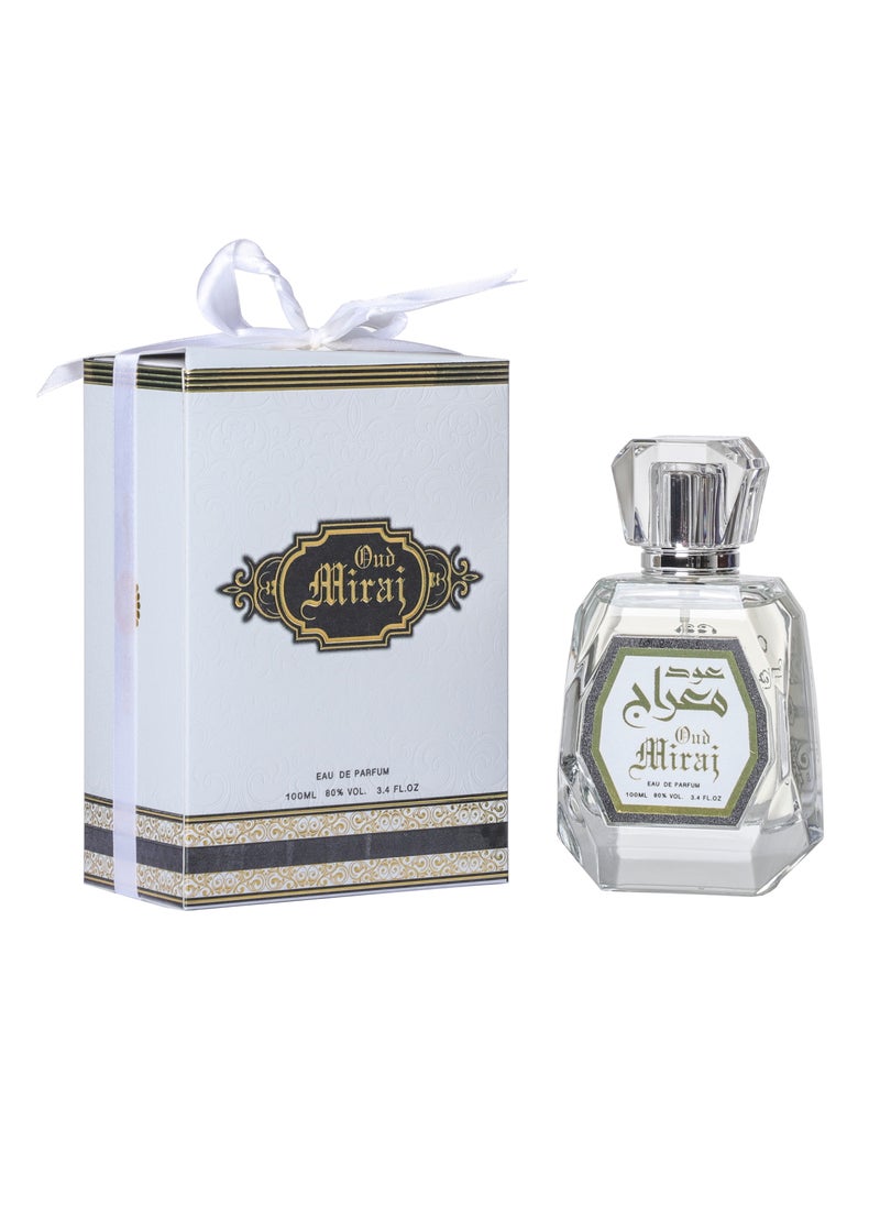 Moin Oud Miraj Perfume 100ml - Fresh Rose, Jasmine, Patchouli, Musk, Cedar Oud, Unique Woody & Floral Scent - Perfect Unisex Fragrance  - Image 1