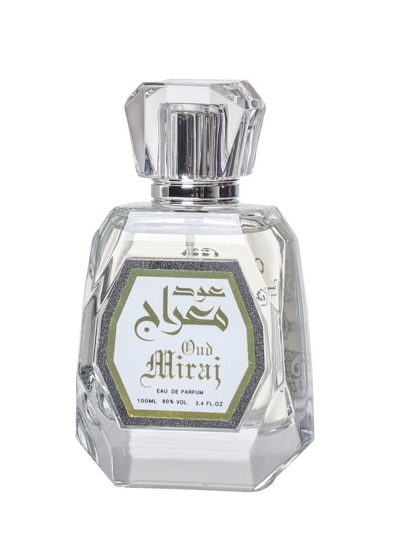 Moin Oud Miraj Perfume 100ml - Fresh Rose, Jasmine, Patchouli, Musk, Cedar Oud, Unique Woody & Floral Scent - Perfect Unisex Fragrance  - Image 2
