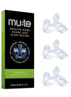 Rhinomed Rhinomed Mute Nasal Dilator for Snore Reduction Anti-Snoring Aid Solution Improves Airflow Comfortable Nose Vent  - Image 1