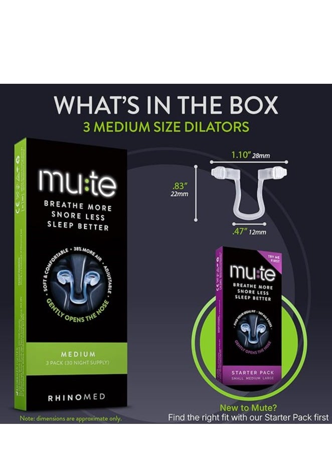 Rhinomed Rhinomed Mute Nasal Dilator for Snore Reduction Anti-Snoring Aid Solution Improves Airflow Comfortable Nose Vent  - Image 4