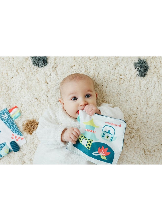 Miniland Feel to Learn Crinkly Sensory Paper Red Panda for Infant & Toddlers. Multicolored teether with Soft Touch - Image 2