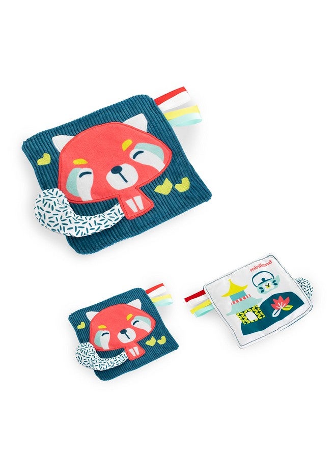 Miniland Feel to Learn Crinkly Sensory Paper Red Panda for Infant & Toddlers. Multicolored teether with Soft Touch - Image 4